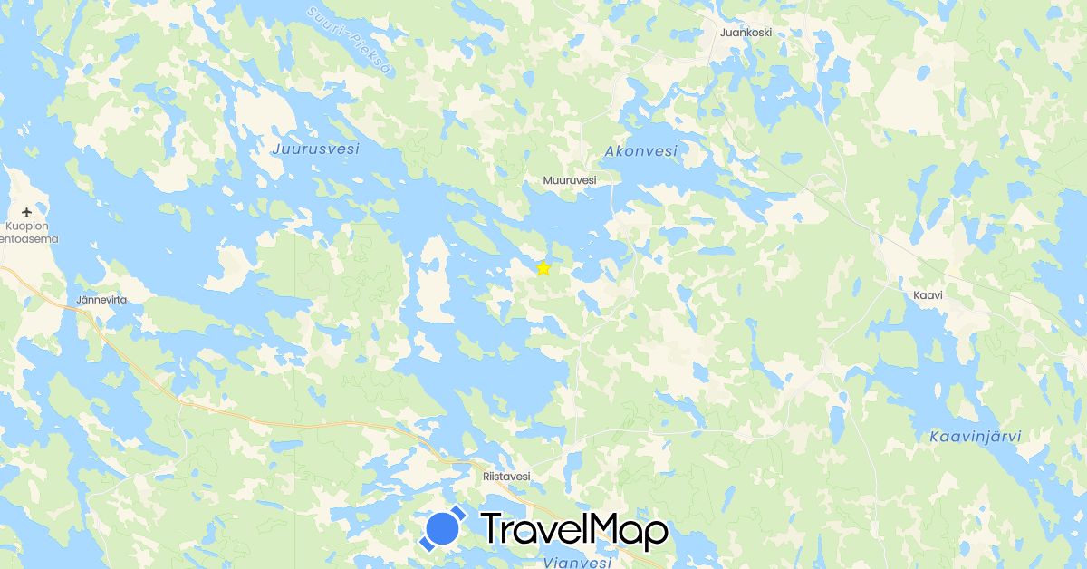 TravelMap itinerary: driving in Finland (Europe)