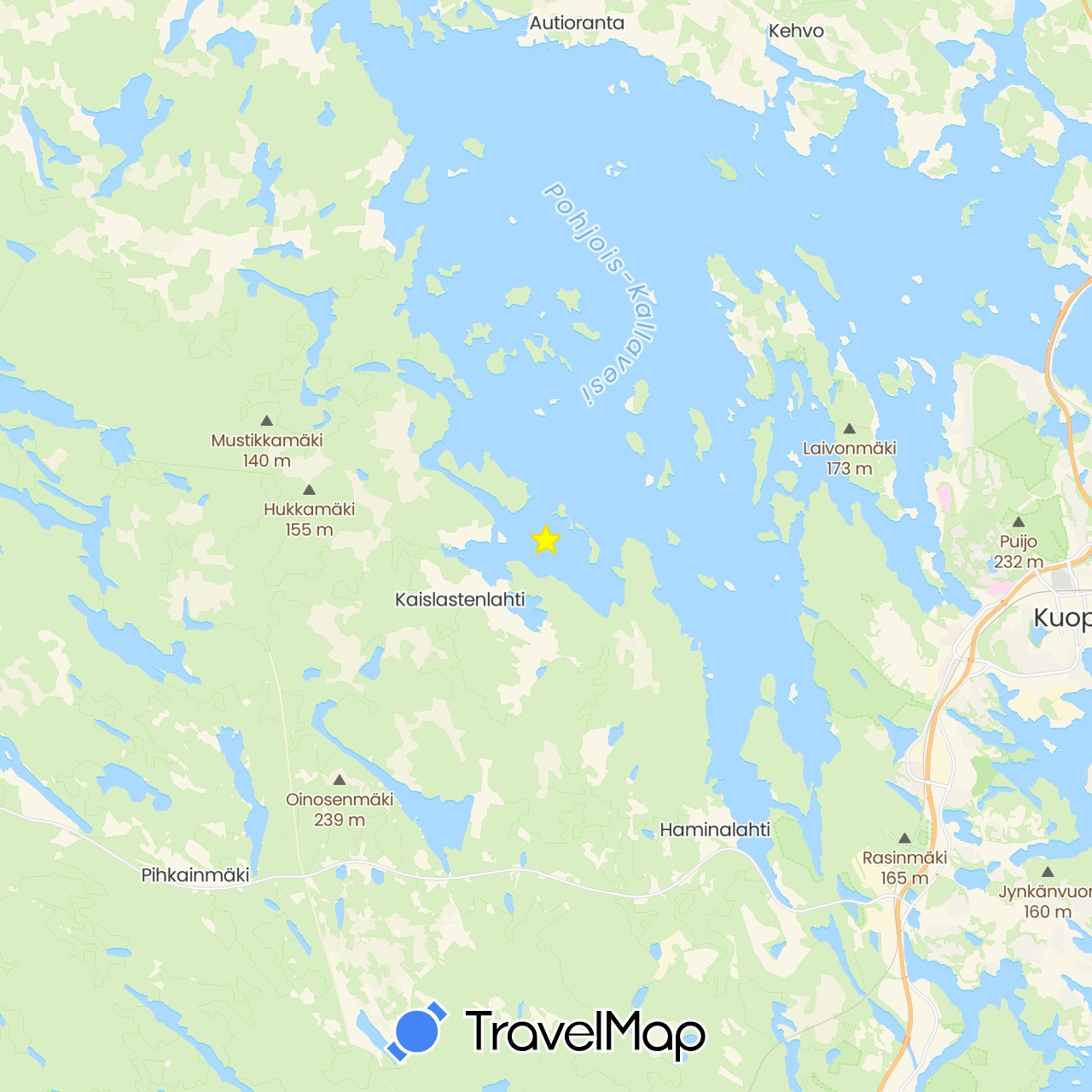 TravelMap itinerary: driving in Finland (Europe)