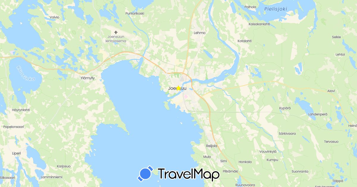 TravelMap itinerary: driving in Finland (Europe)