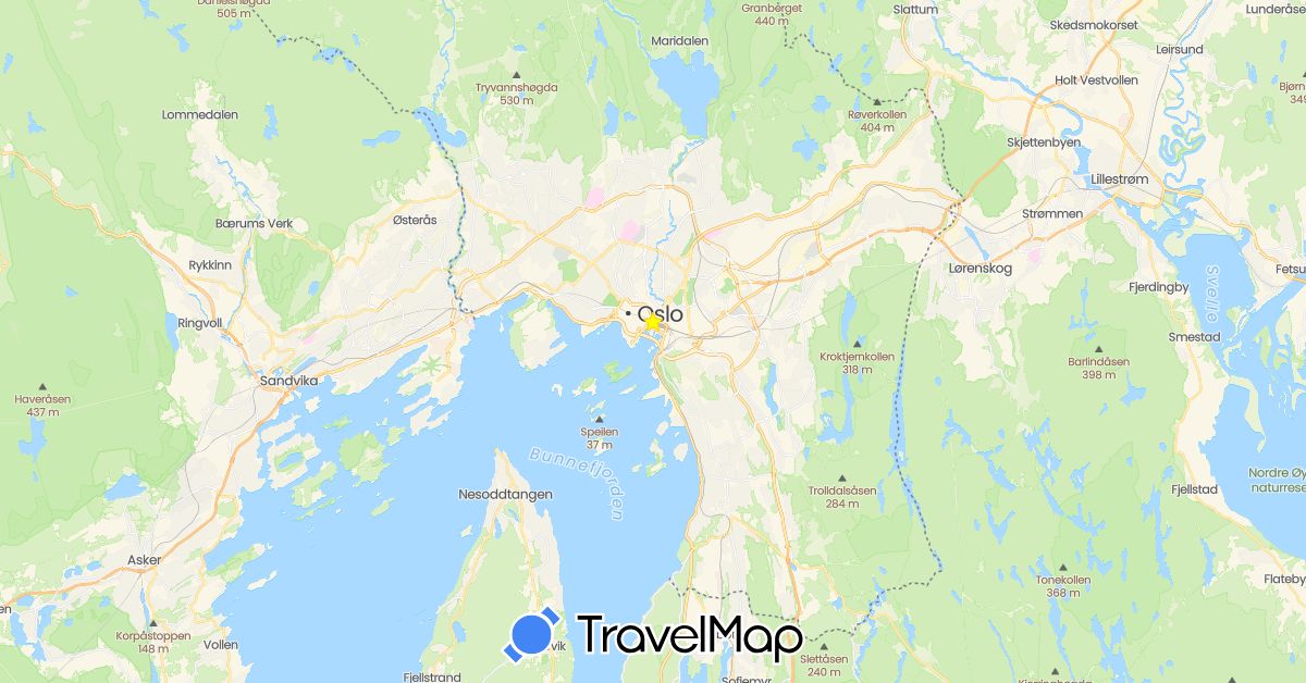 TravelMap itinerary: driving in Norway (Europe)